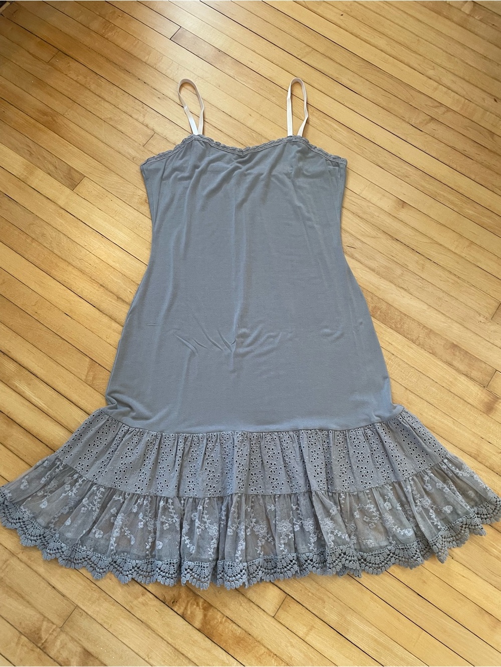 MATILDA JANE After The Rain Dress Extender Slip Dress Chemise Ruffle Eyelet Lace
